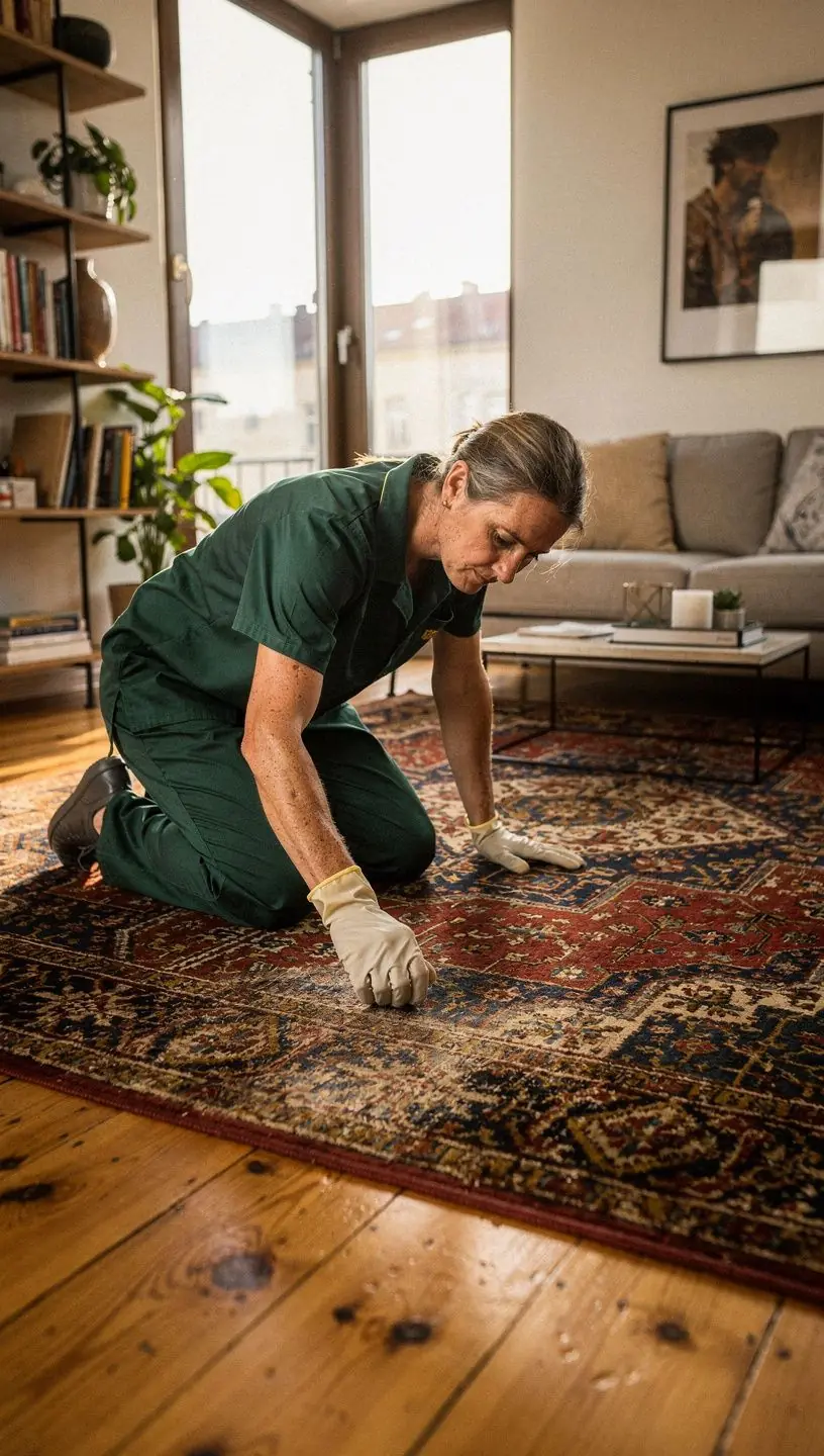 Carpet stain removal tips and techniques illustrated.